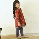 Cotton Kurta Pyjama Set for Girls | Red