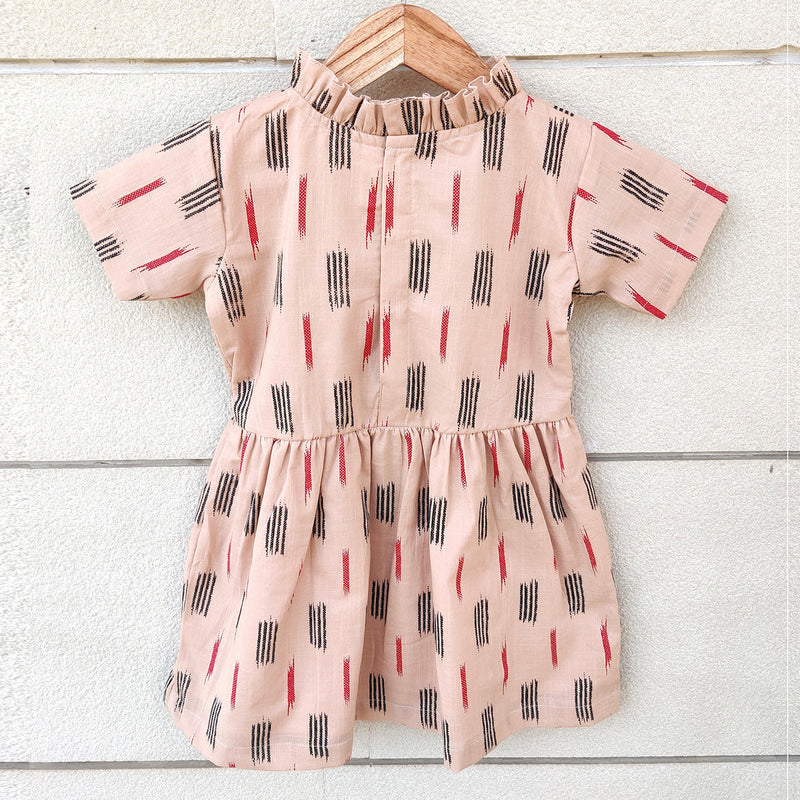 Cotton Dress | Ikat | Pink