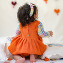 Cotton Dress for Girls | Orange