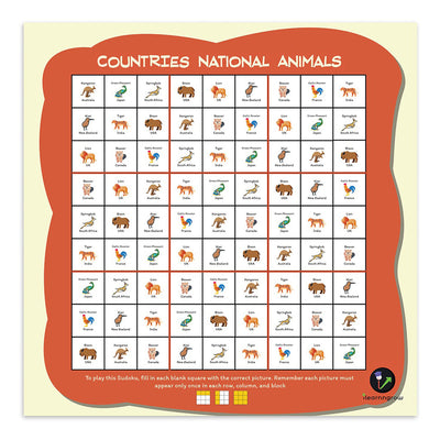 Country Sudoku Game | Board Games for Kids | Multicolour