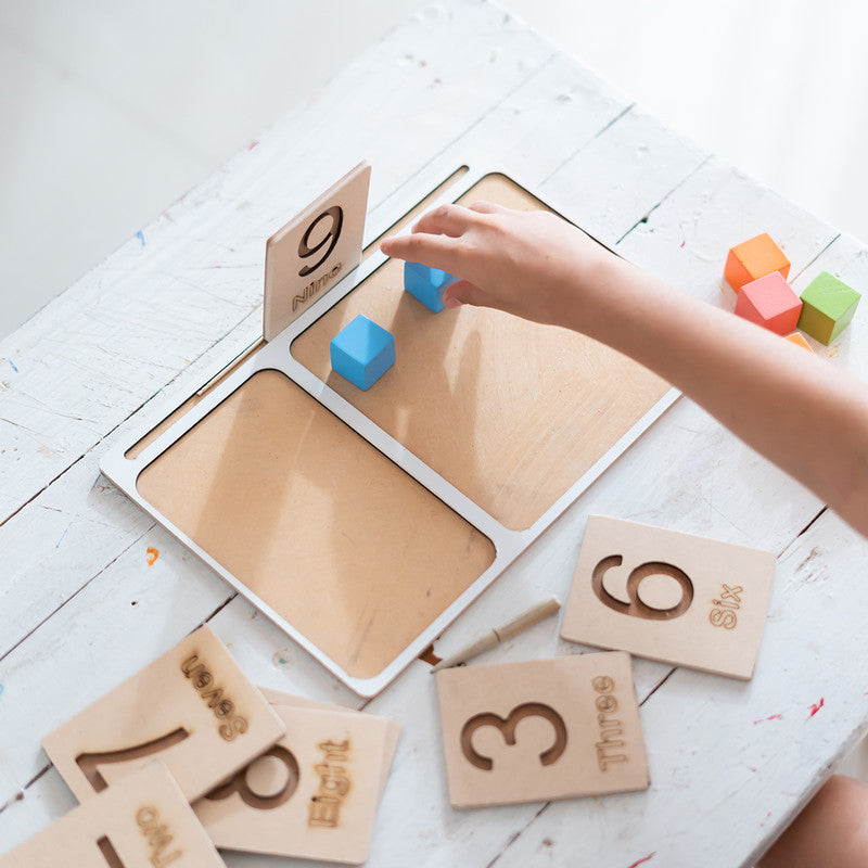 Board Game for Kids | Montessori Wooden Number Game | BPA Free