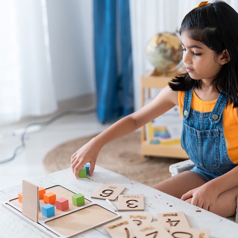 Board Game for Kids | Montessori Wooden Number Game | BPA Free