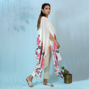 Chanderi Silk Drape Shirt | Off White