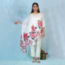 Chanderi Silk Drape Shirt | Off White