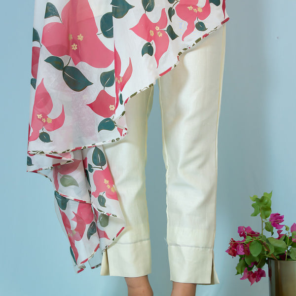 Chanderi Silk Pants | Off White