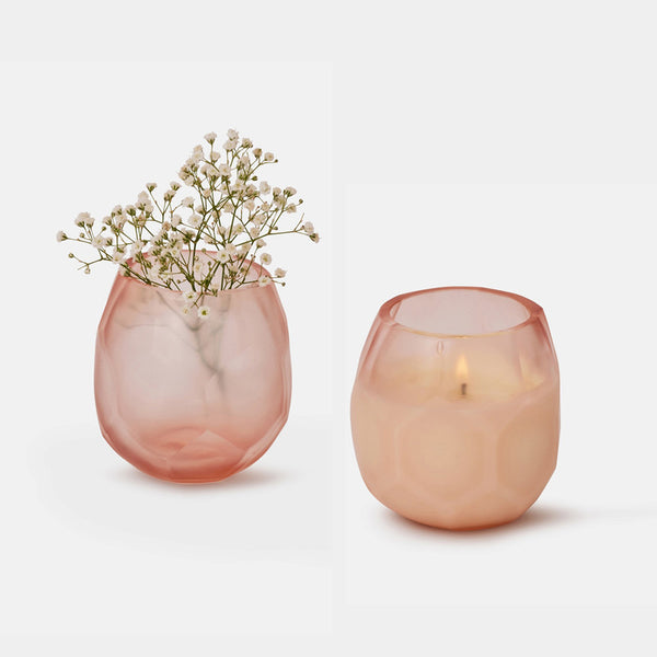 Flower Vase | Handblown Glass | Blush Pink