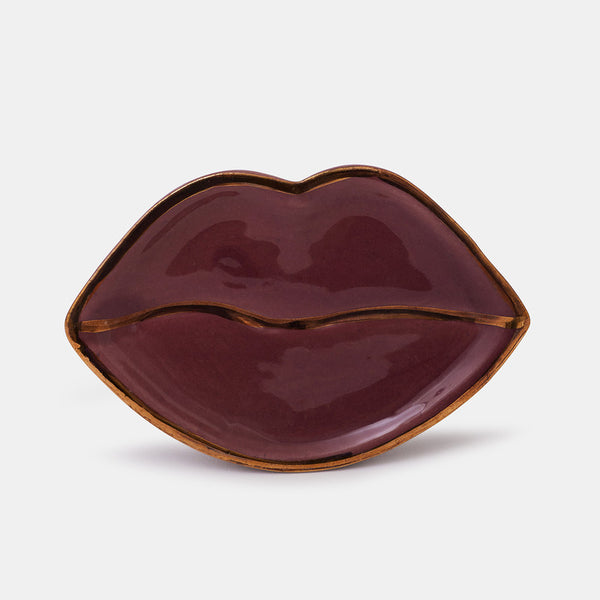 Stoneware Trinket Dish | Burgundy