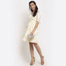 Tencel Printed Dress | Off White