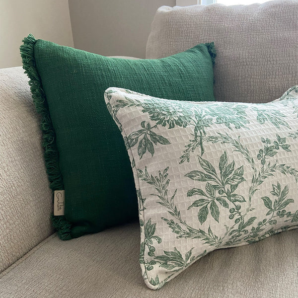 Pure Cotton Cushion Cover | Green