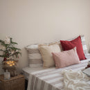 Housewarming Gifts | Cotton Cushion Cover | Red & Off-White