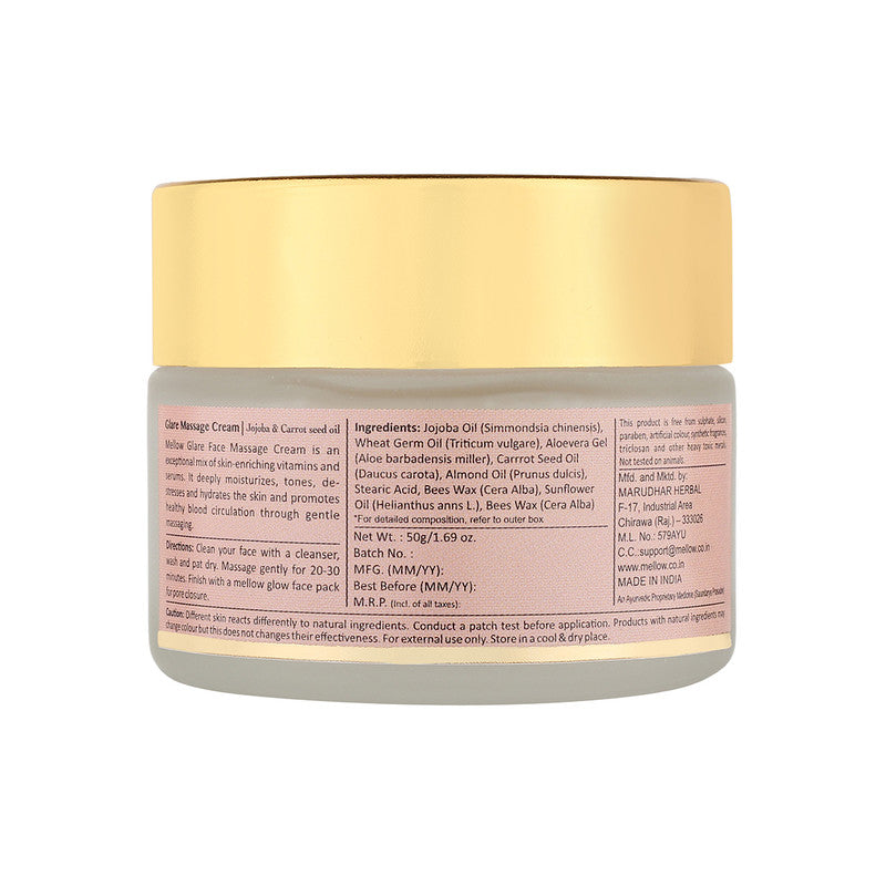 Glare Massage Cream | Jojoba & Almond Oil | Glowing & Wrinkle Free Skin | 50 g