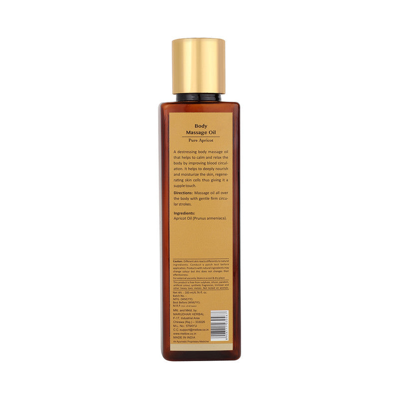 Apricot Body Massage Oil | Helps Face Wrinkles & Blemishes | 200 ml