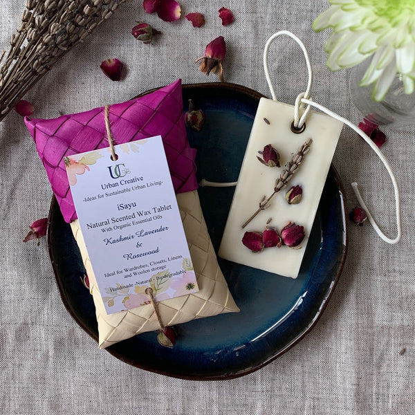 Kashmir Lavender & Rosewood Beeswax Scented Wax Tablet