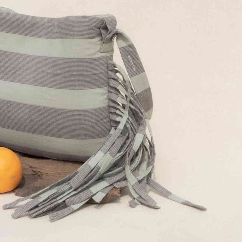 Pure Cotton Sling Bag | Grey