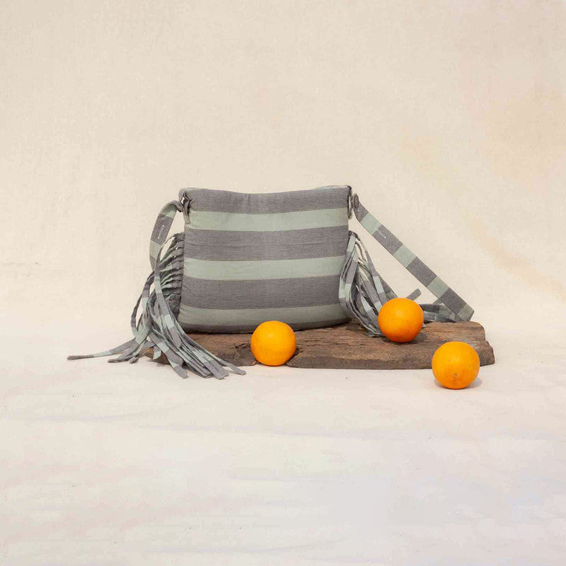 Pure Cotton Sling Bag | Grey