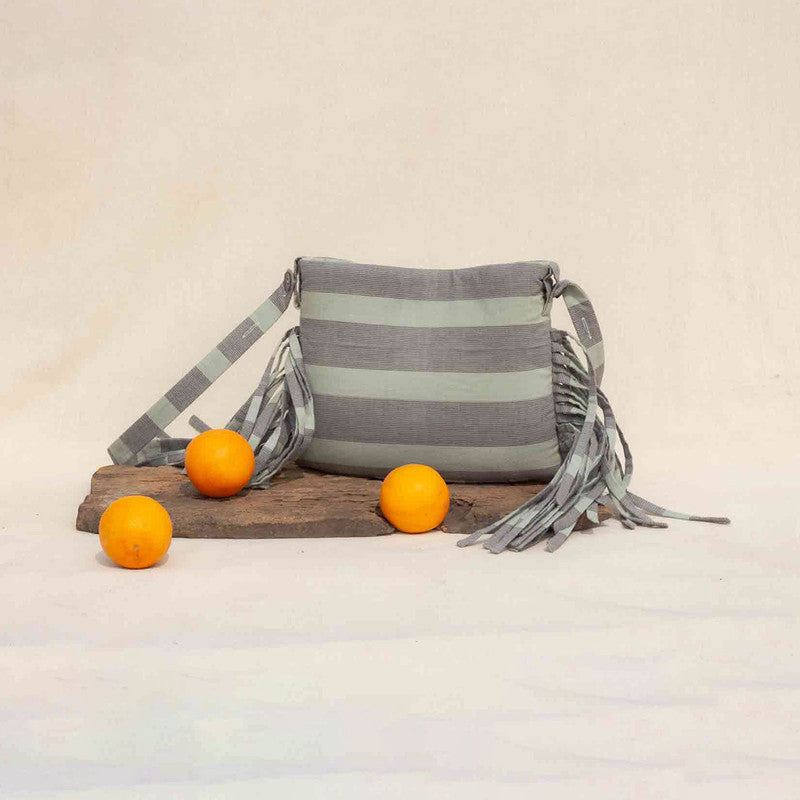 Pure Cotton Sling Bag | Grey