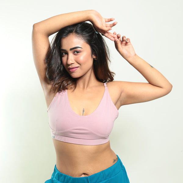 Organic Cotton Bralette | Pink