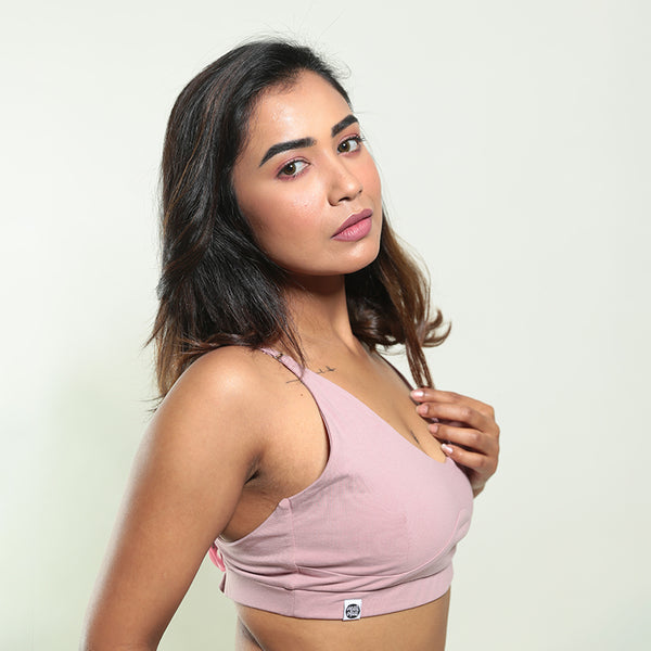 Organic Cotton Bralette | Pink