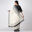 Mul Cotton Sarees | Handblock Printed | White