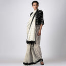 Mulmul Cotton Saree | Monochrome | White & Black