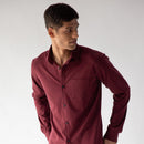 Cotton Jersey Shirt | Maroon