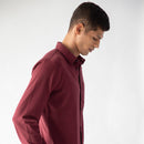 Cotton Jersey Shirt | Maroon