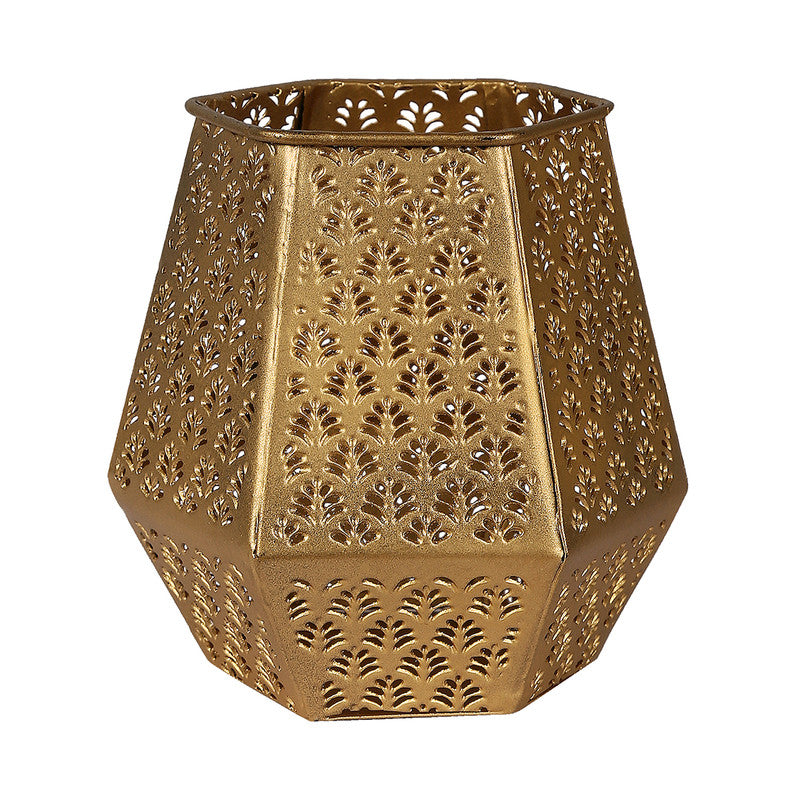 Metal Votive Tlight Holder | Gold Finish | Set of 2