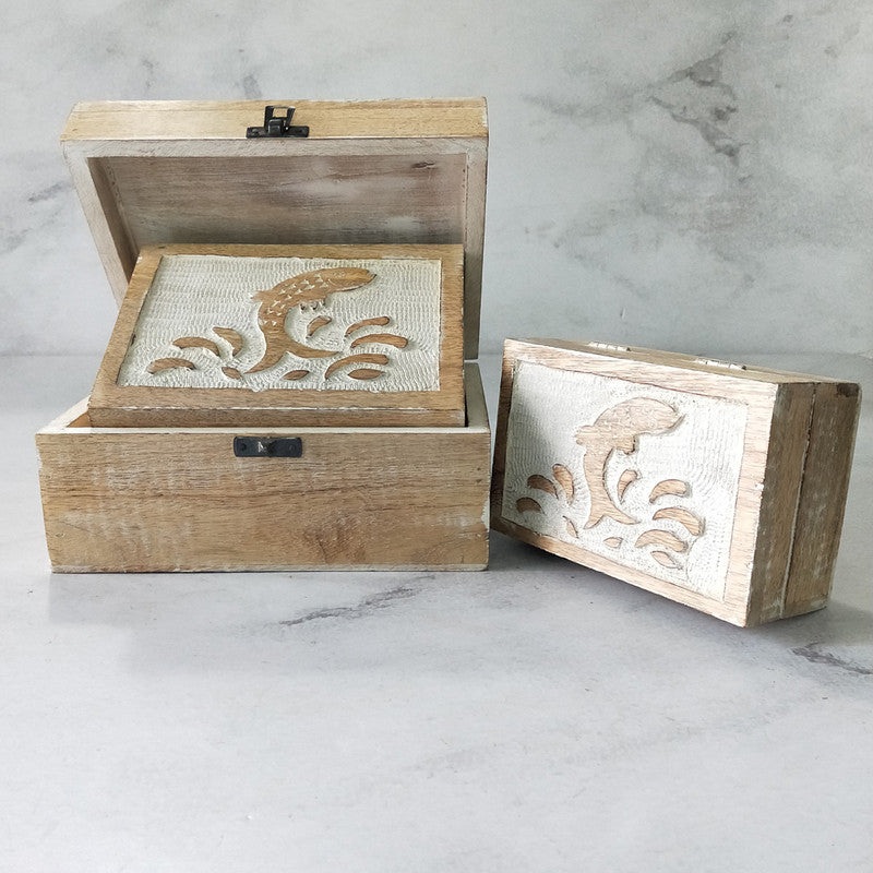 Wooden Jewellery Box | Mango Wood | Set of 3