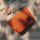 Handcrafted Tan Jute Canvas Utility Pouch