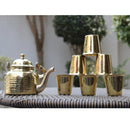 Brass Tea Pot With Glasses | Set of 7 Pcs