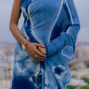 Chanderi Saree | Handblock Print | Blue