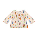 100% Cotton Kids Shirt & Pyjama Set | Peach animal