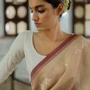 Silk Saree | Handwoven Saree | Taupe