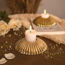 Brass Round Candle Holder