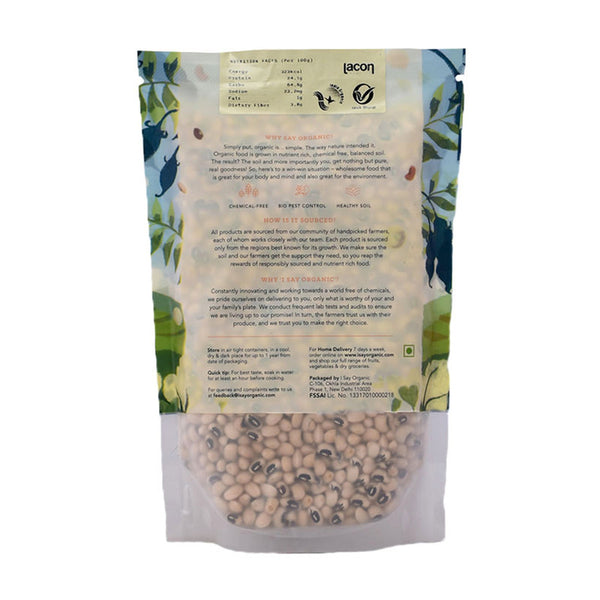 Organic Lobia | Black Eyed Peas | 500 g | Pack of 2