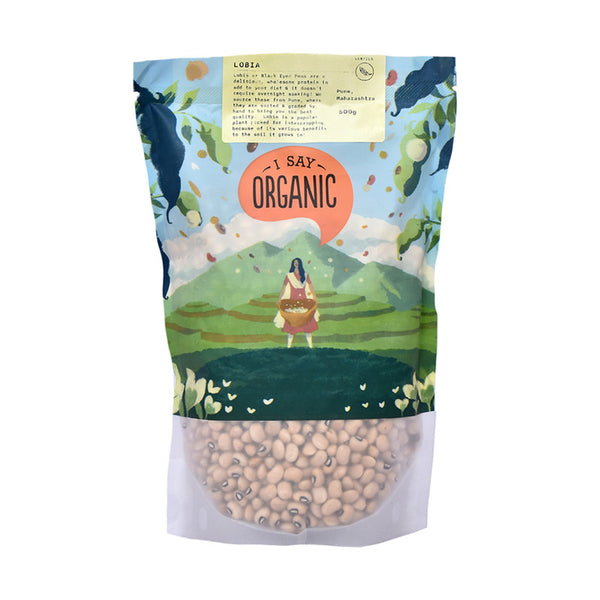 Organic Lobia | Black Eyed Peas | 500 g | Pack of 2