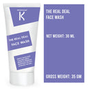 Natural Face Wash | The Real Deal | Deep Cleanser & Skin Brightning | Gycolic Acid & Niacinamide | 30 ml