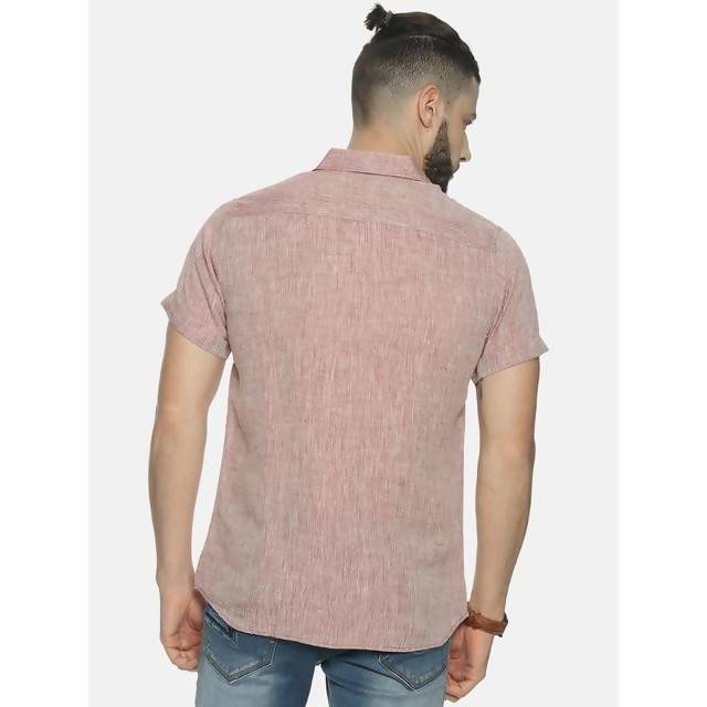 Mens Shirt | Half Sleeve Shirt | Hemp | Maroon