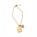 Brass Bracelet With Charms | Delta | 18K Gold Plated