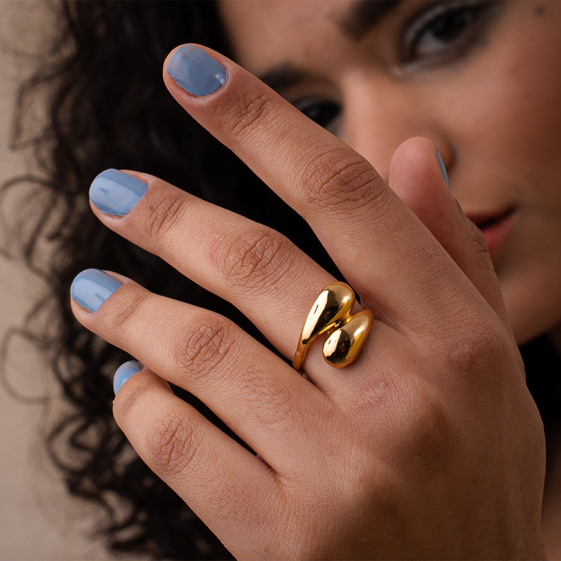 Brass Ring | Adjustable Ring | 22K Gold Plated