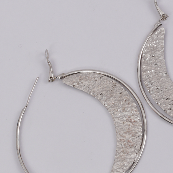 Brass Hoop Earrings | Silver Plated