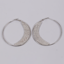 Brass Hoop Earrings | Silver Plated