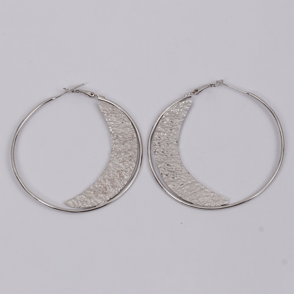 Brass Hoop Earrings | Silver Plated