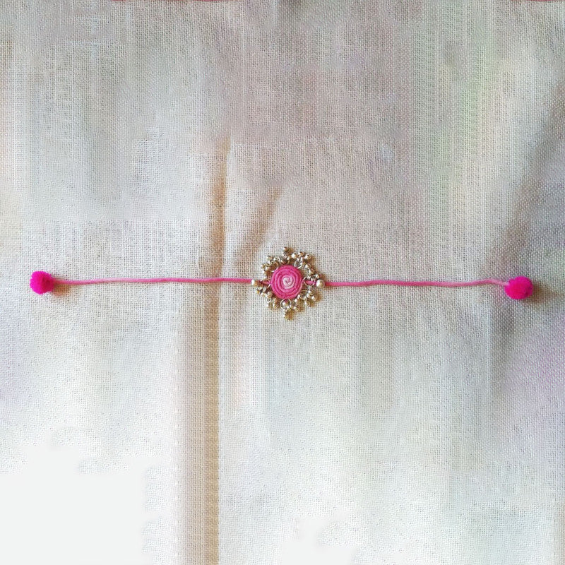 Cotton Tie & Dye Rakhi | Pink