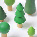 Birch and Bug Wooden Birch Toys for Kids | Evergreen Forest Trees | BPA Free | Set of 6