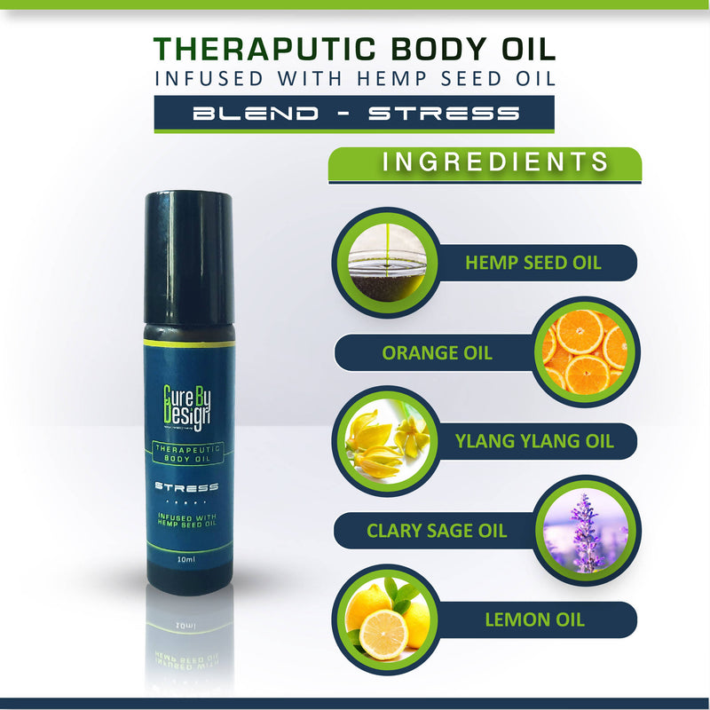 Therapeutic Essentials Oil Roll on | Stress Relief | 10 ml