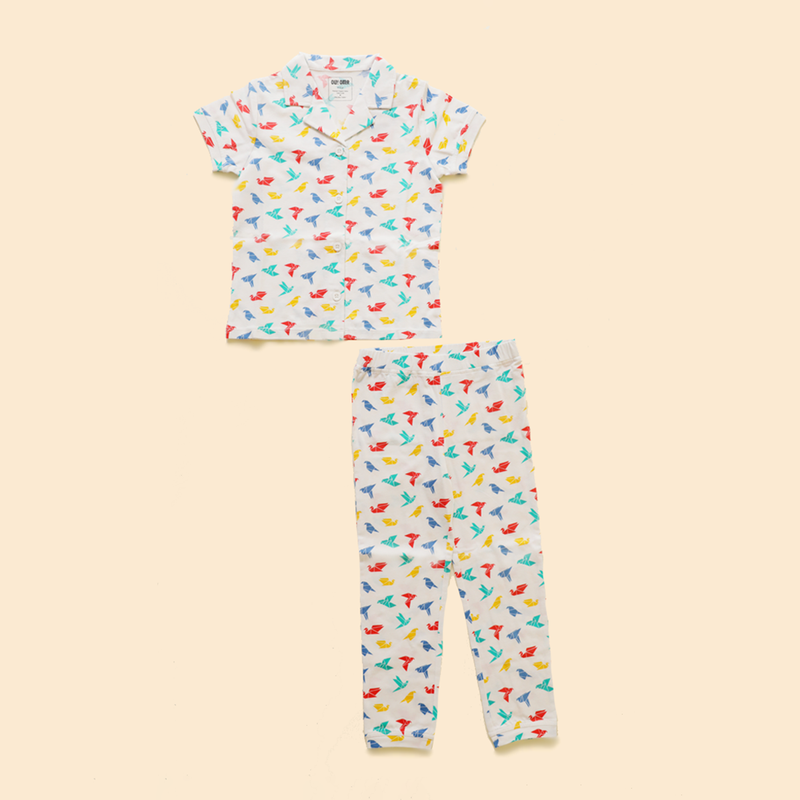 Organic Cotton Night Suit for Kids | Printed | Multicolour
