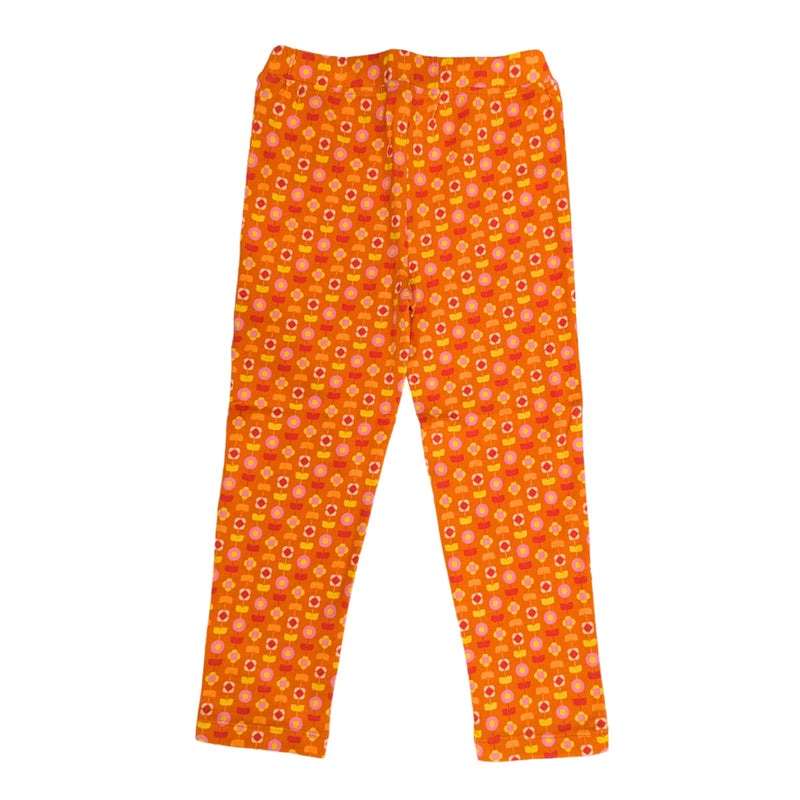 Organic Cotton Leggings for Girls | Printed | Orange