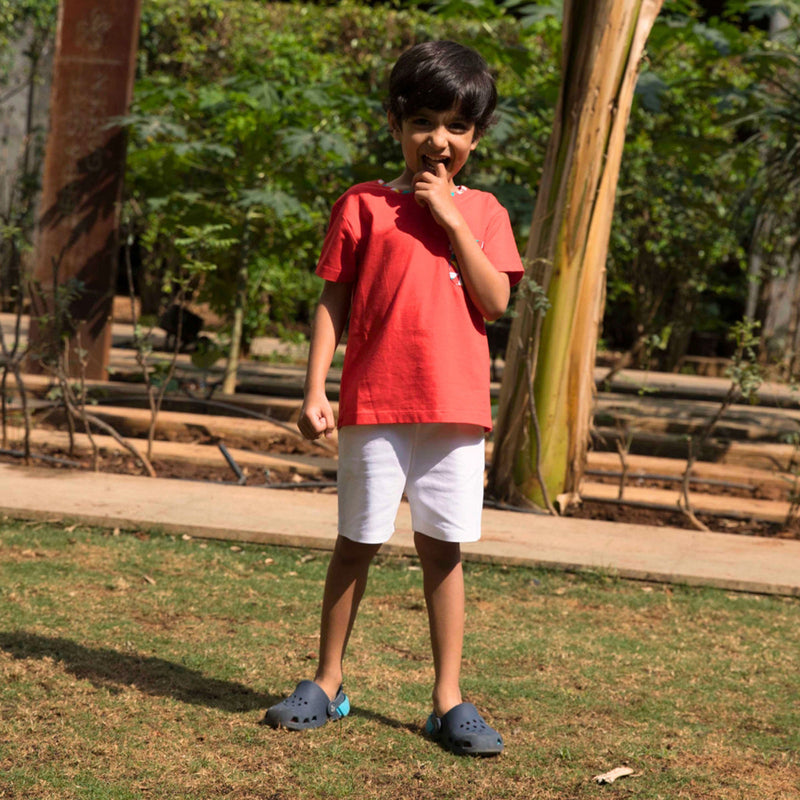 Organic Cotton Shorts for Kids | White