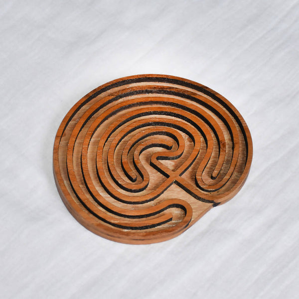 Handcrafted Teakwood Labyrinth Miniature